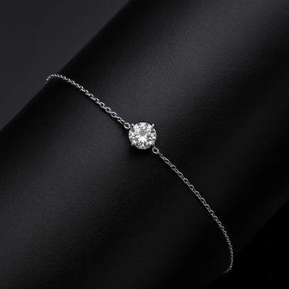 Adjustable Moissanite Hand Chain – 1 Carat, 925 Silver