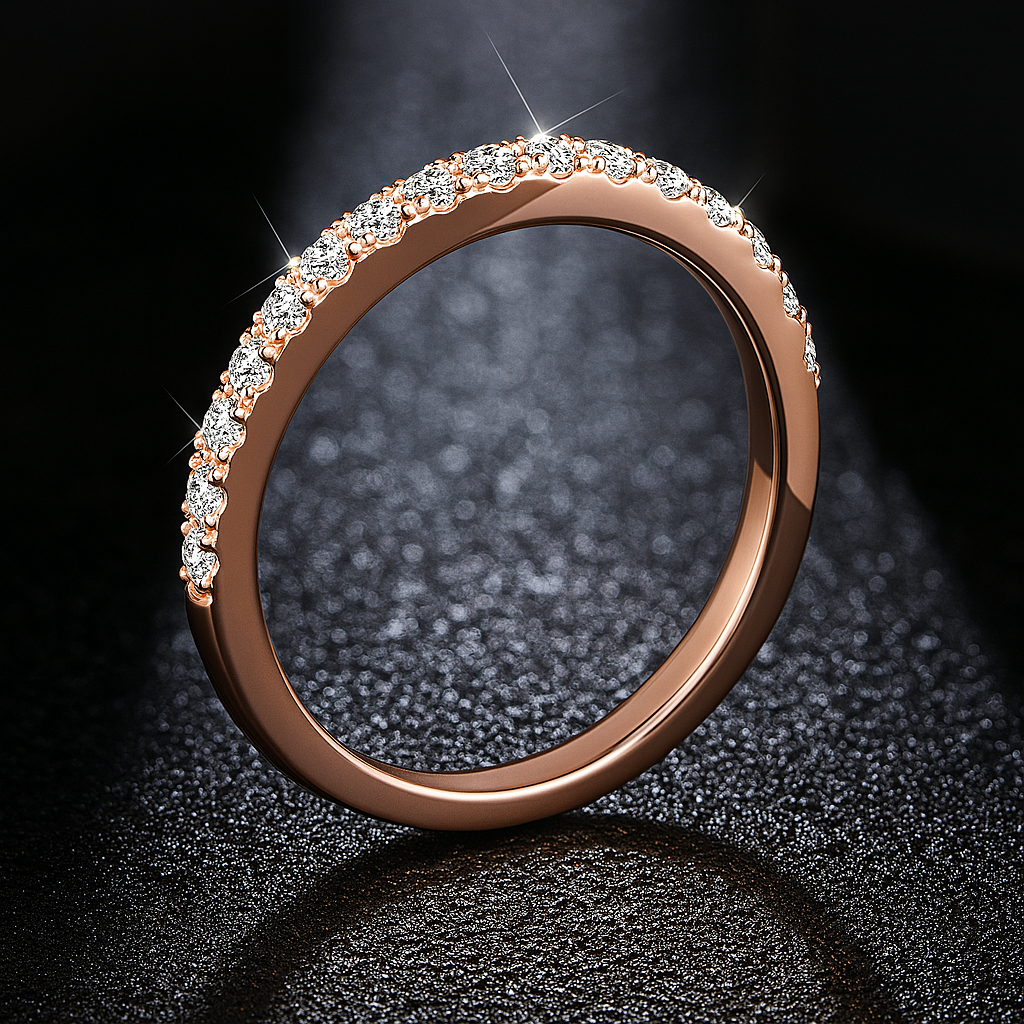 0.27CT Diamond Ring 18K Gold Plated – Elegant & Feminine