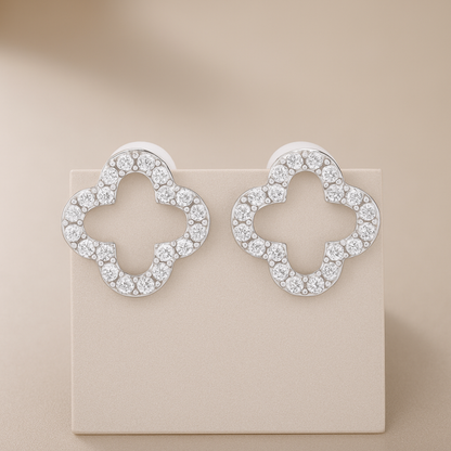 Moissanite Stud Earrings – 0.07CT D/VVS1 – GRA – White Gold