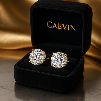925 silver 1 carat*2 moissanite octagonal classic high-grade petal earrings