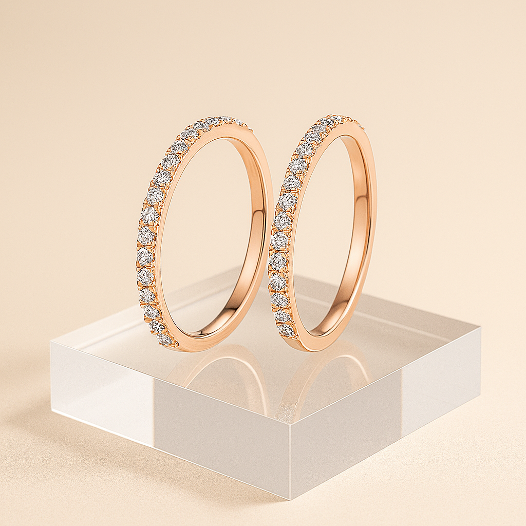 0.27CT Diamond Ring 18K Gold Plated – Elegant & Feminine