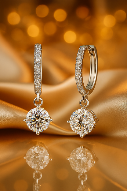 Moissanite or Zircon Drops – Smyoue – D Color – Wedding Jewelry
