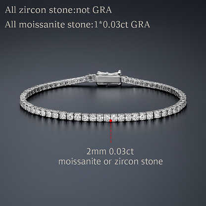 Smyoue D Moissanite Tennis Bracelet
