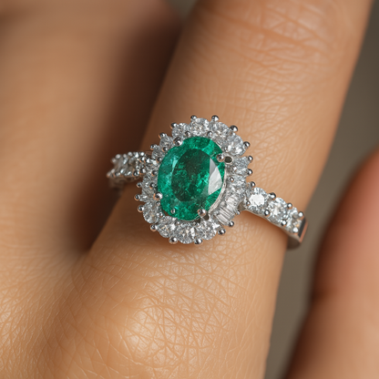 Luxe Paraiba Crystal Band – 925 Silver