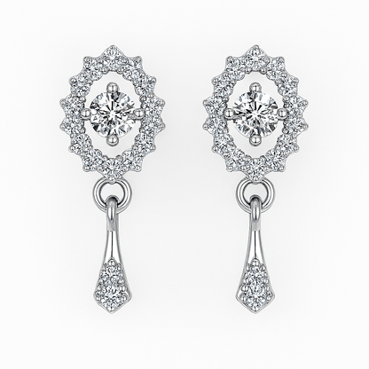 Lonian&C Magic Eye Studs – 3mm Moissanite – D/VVS1 – White Gold