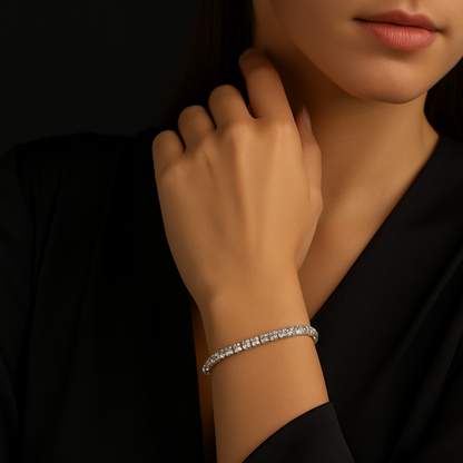 Smyoue D Moissanite Tennis Bracelet