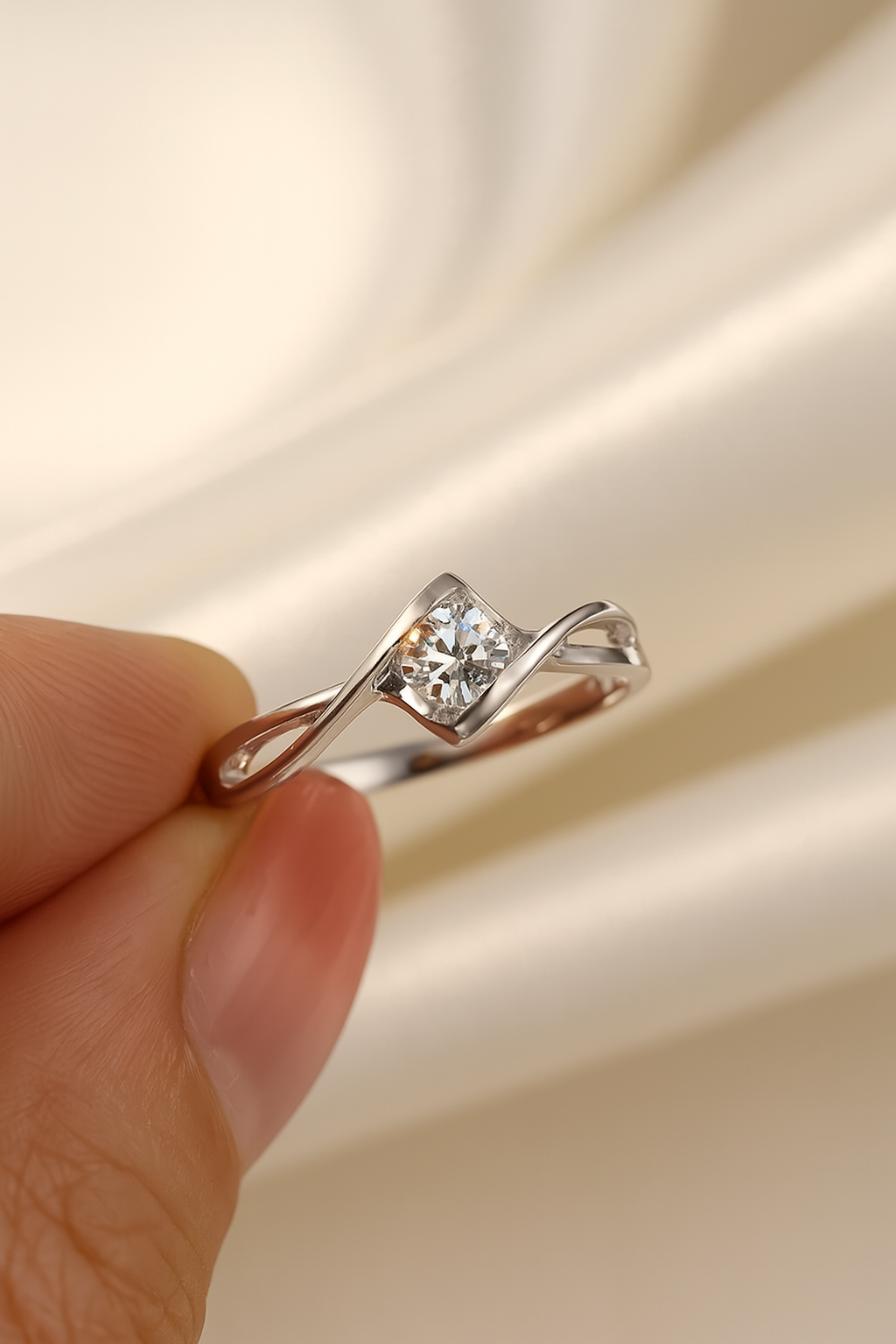 GlowHeart – Classic Engagement Ring for Women