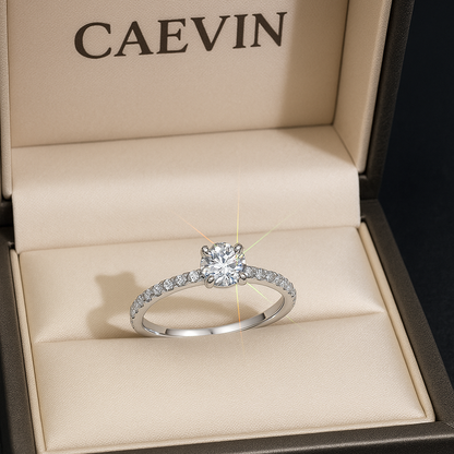 Luna 0.3CT Moissanite Ring – 925 Silver