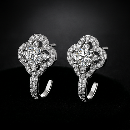 Moissanite Stud Earrings – 0.5CT D/VVS1 – GRA – White Gold