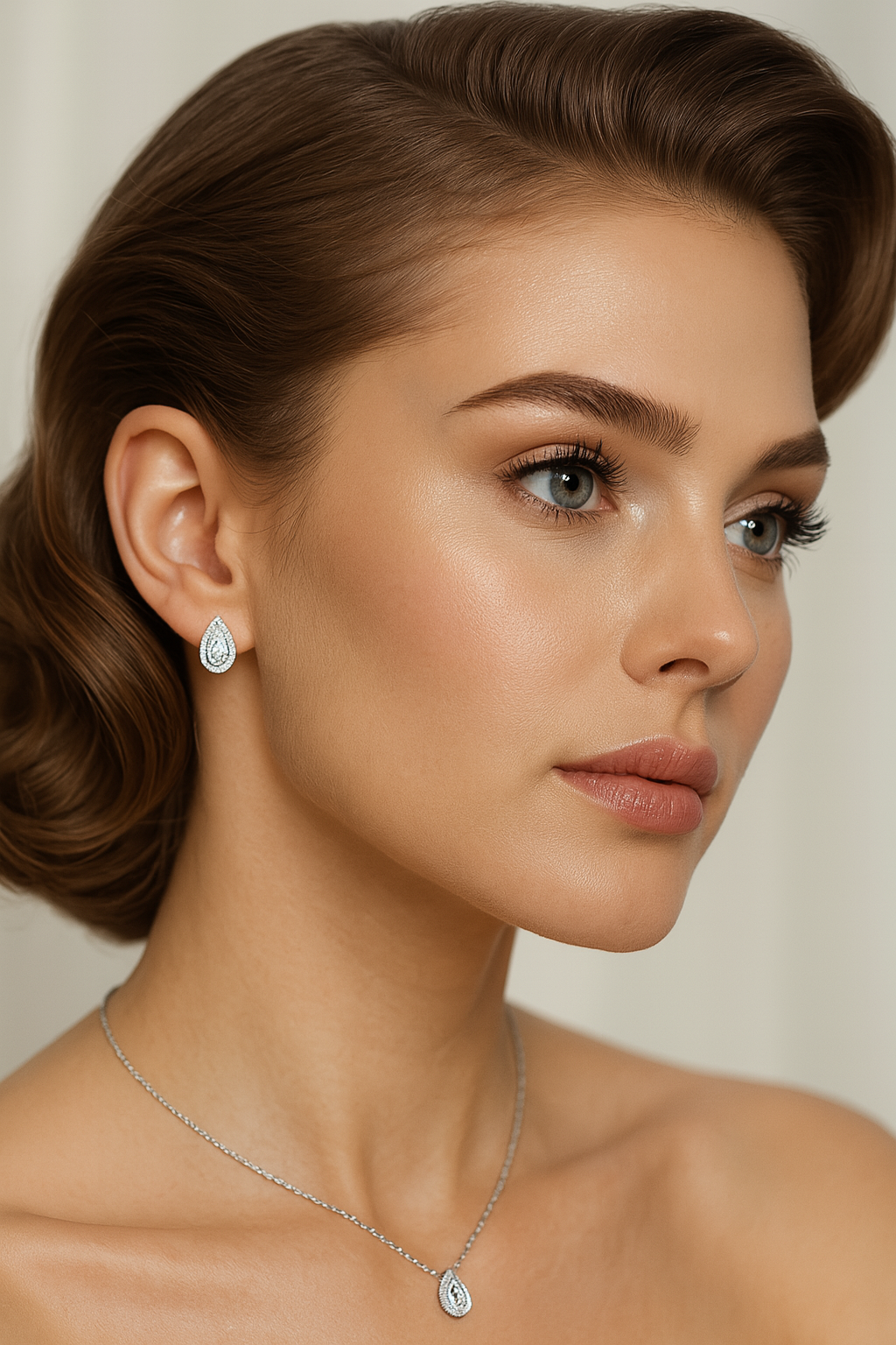 MODIAN Pear Cut Moissanite Earrings – 925 Silver