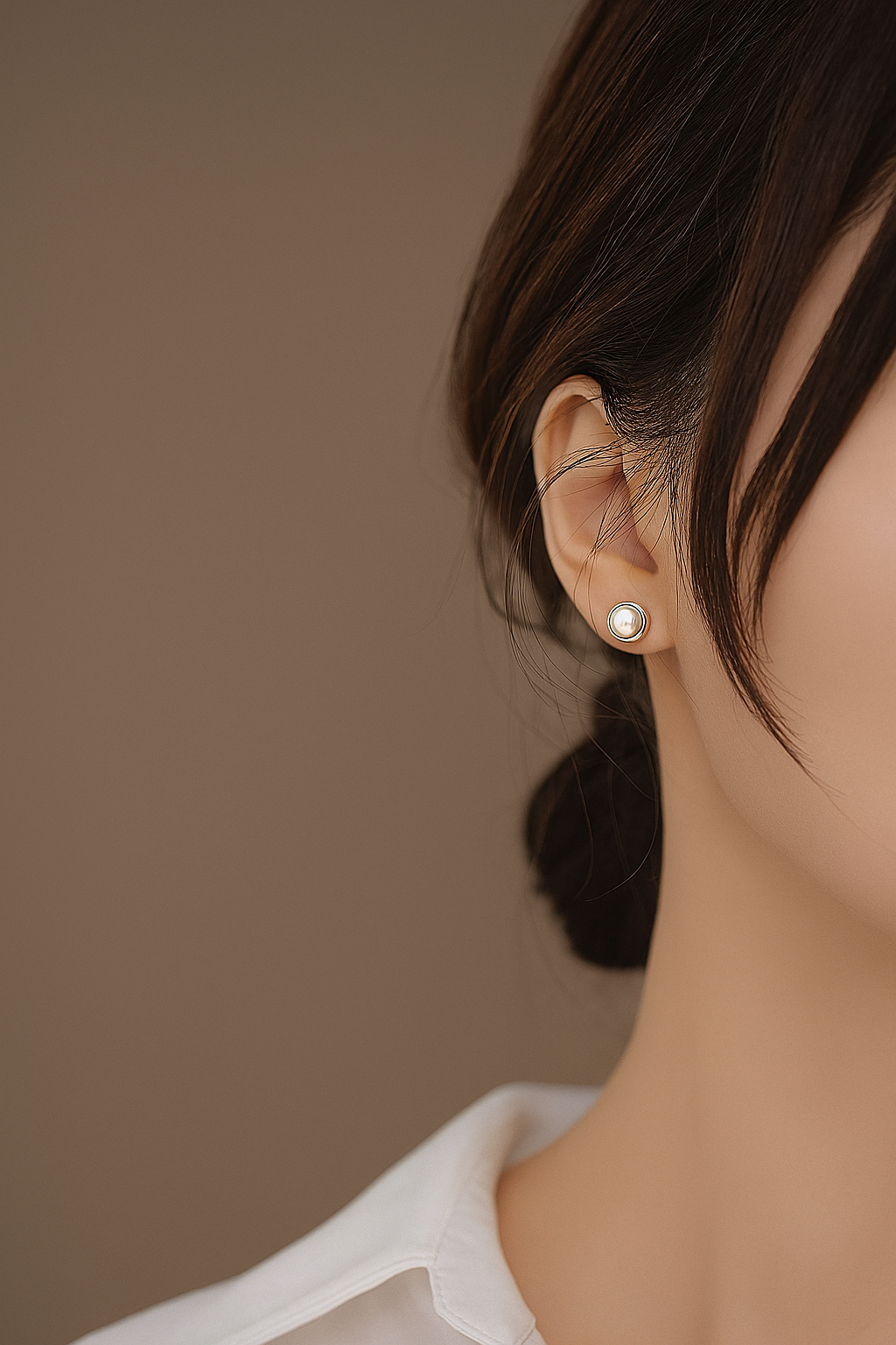 Caevin Irregular Pearl Earrings – White Gold – Sweet Style for Girls