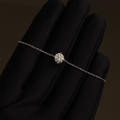 Adjustable Moissanite Hand Chain – 1 Carat, 925 Silver