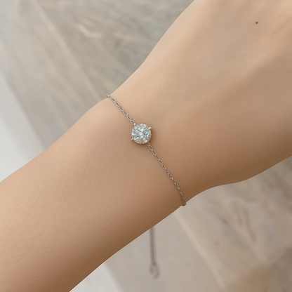Adjustable Moissanite Hand Chain – 1 Carat, 925 Silver