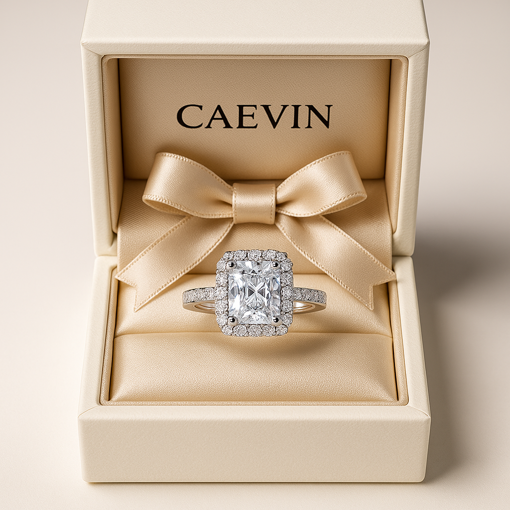 Radiant Zircon Bloom Ring in 925 Sterling Silver
