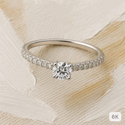 Luna 0.3CT Moissanite Ring – 925 Silver