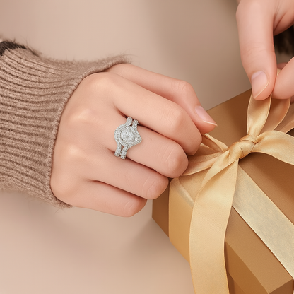 Infinity Teardrop Ring – Premium White Gold, AAAAA CZ
