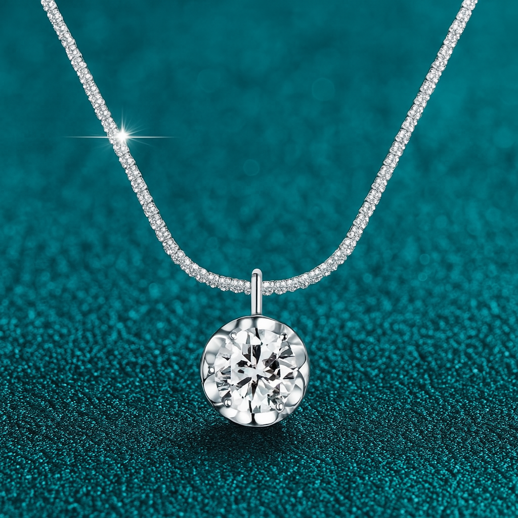 2ct Moissanite Necklace | 925 Silver by NeeTim