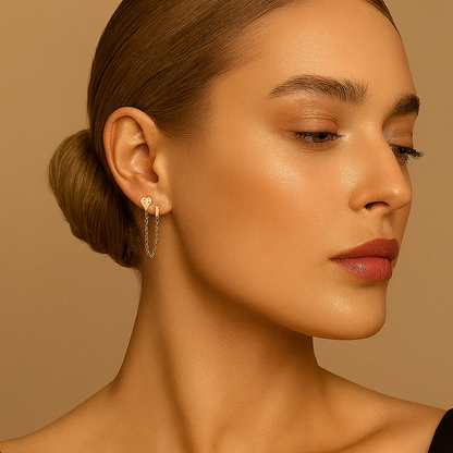 Love Eye Zircon Stud – White Gold – Unique Wedding Jewelry