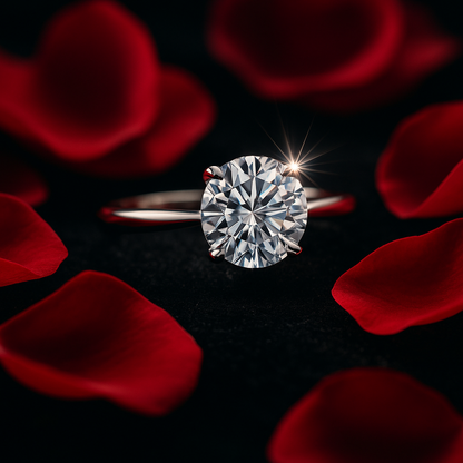 Minimalist Moissanite Engagement Band