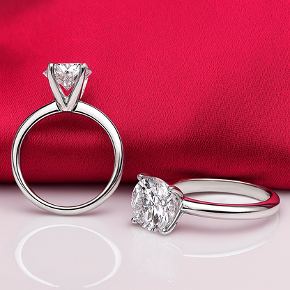 Elegant Solitaire Diamond Ring – Premium White Gold Wedding Gift