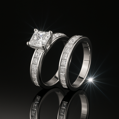 925 Sterling Silver Twin Zircon Rings – Elegance Multiplied
