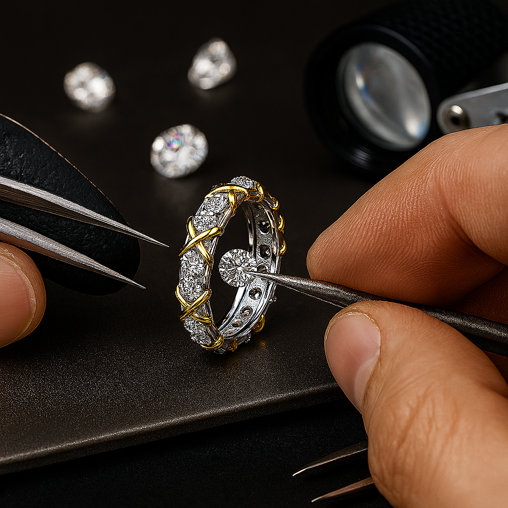 MINTYBOX 1.04ct Crossover Lab Diamond Ring – Premium White Gold