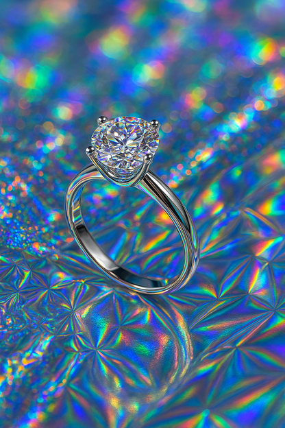 Elegant Solitaire Diamond Ring – Premium White Gold Wedding Gift