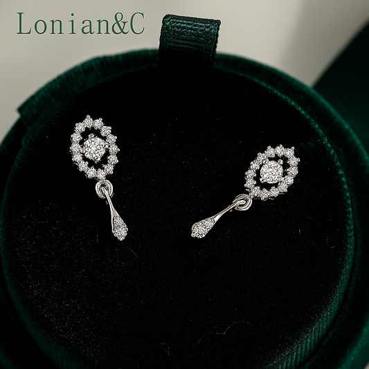 Lonian&C Magic Eye Studs – 3mm Moissanite – D/VVS1 – White Gold