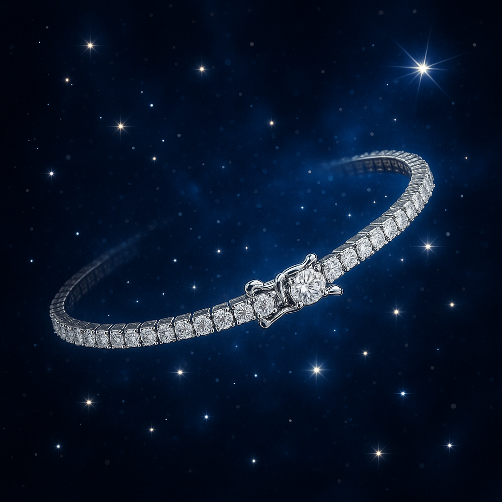 Smyoue D Moissanite Tennis Bracelet