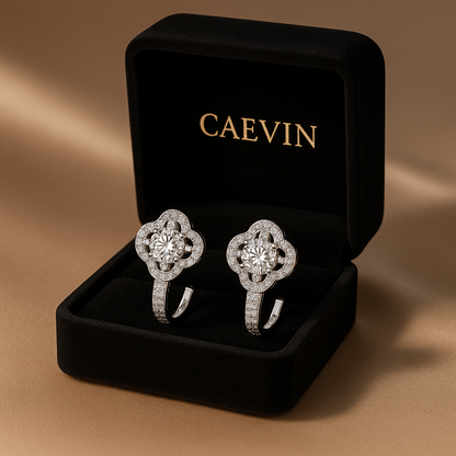 Moissanite Stud Earrings – 0.5CT D/VVS1 – GRA – White Gold