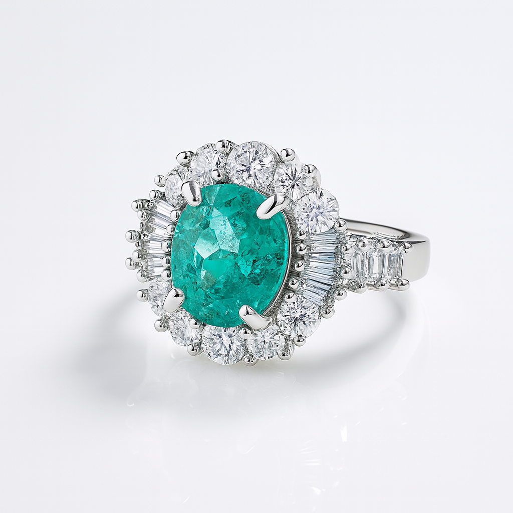 Luxe Paraiba Crystal Band – 925 Silver