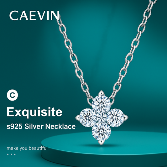 Moissanite Dainty Necklace 0.4ct GRA S925 Silver