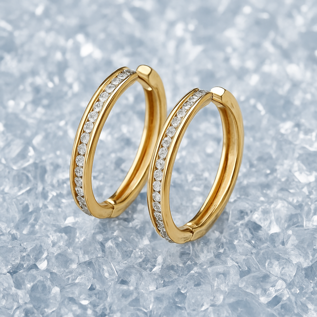 Classic Moissanite Stud Earrings – Snowflake – White Gold