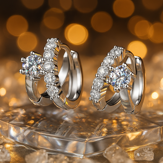 Smyoue 0.3CT Moissanite Studs – White Gold – Bridal Jewelry