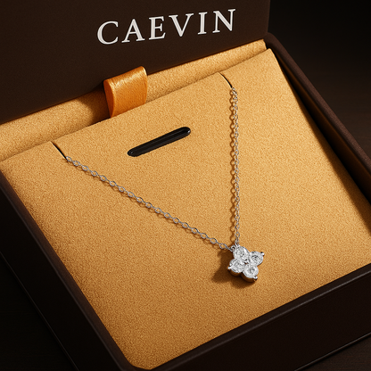 Moissanite Dainty Necklace 0.4ct GRA S925 Silver