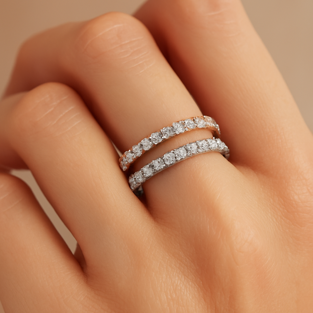 0.27CT Diamond Ring 18K Gold Plated – Elegant & Feminine