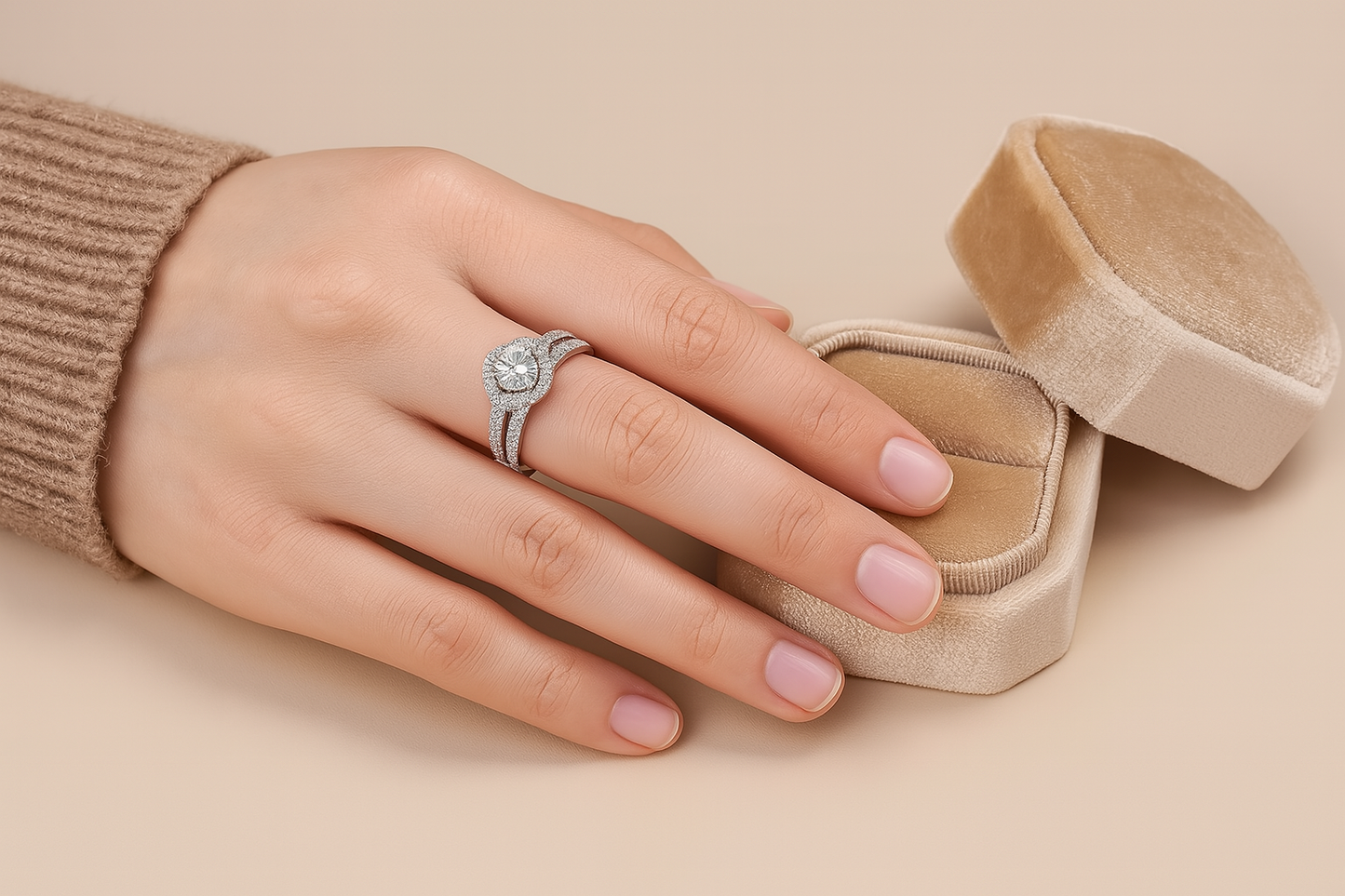 Infinity Teardrop Ring – Premium White Gold, AAAAA CZ