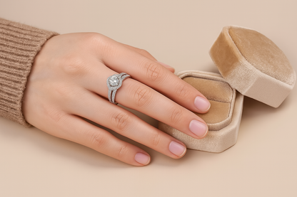 Infinity Teardrop Ring – Premium White Gold, AAAAA CZ