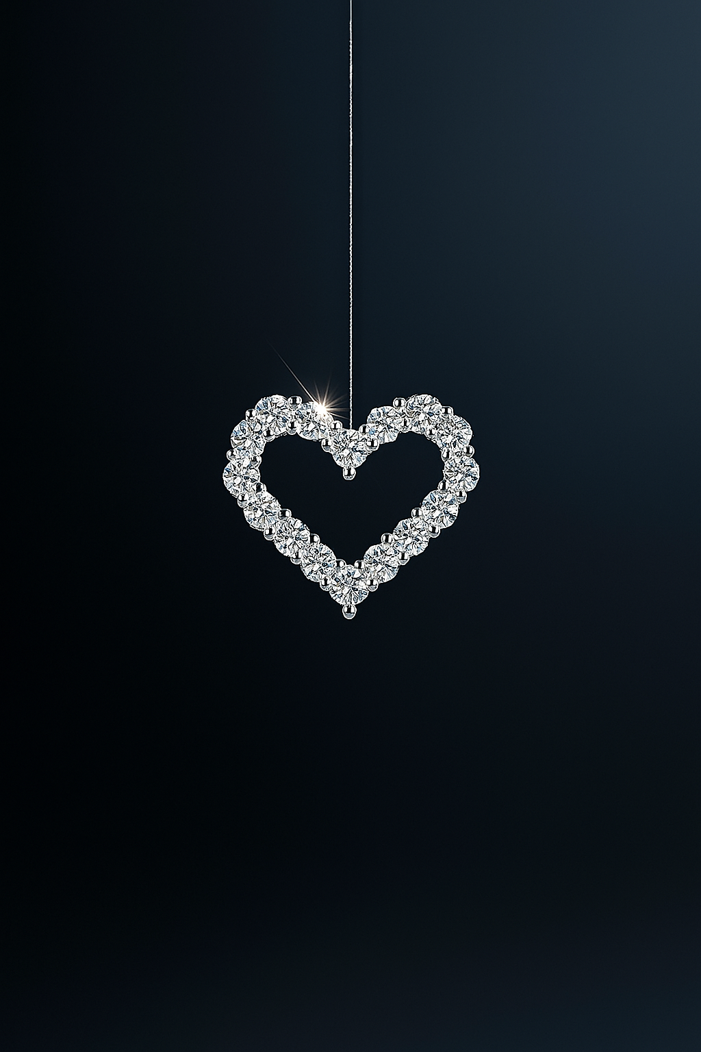 Heart Moissanite Earrings – Smyoue – White Gold – Wedding Jewelry