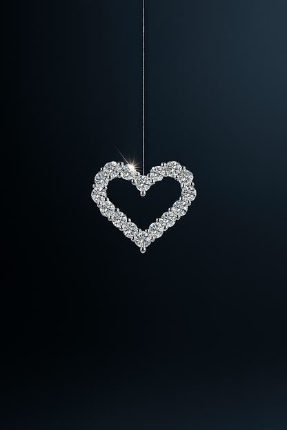 Heart Moissanite Earrings – Smyoue – White Gold – Wedding Jewelry