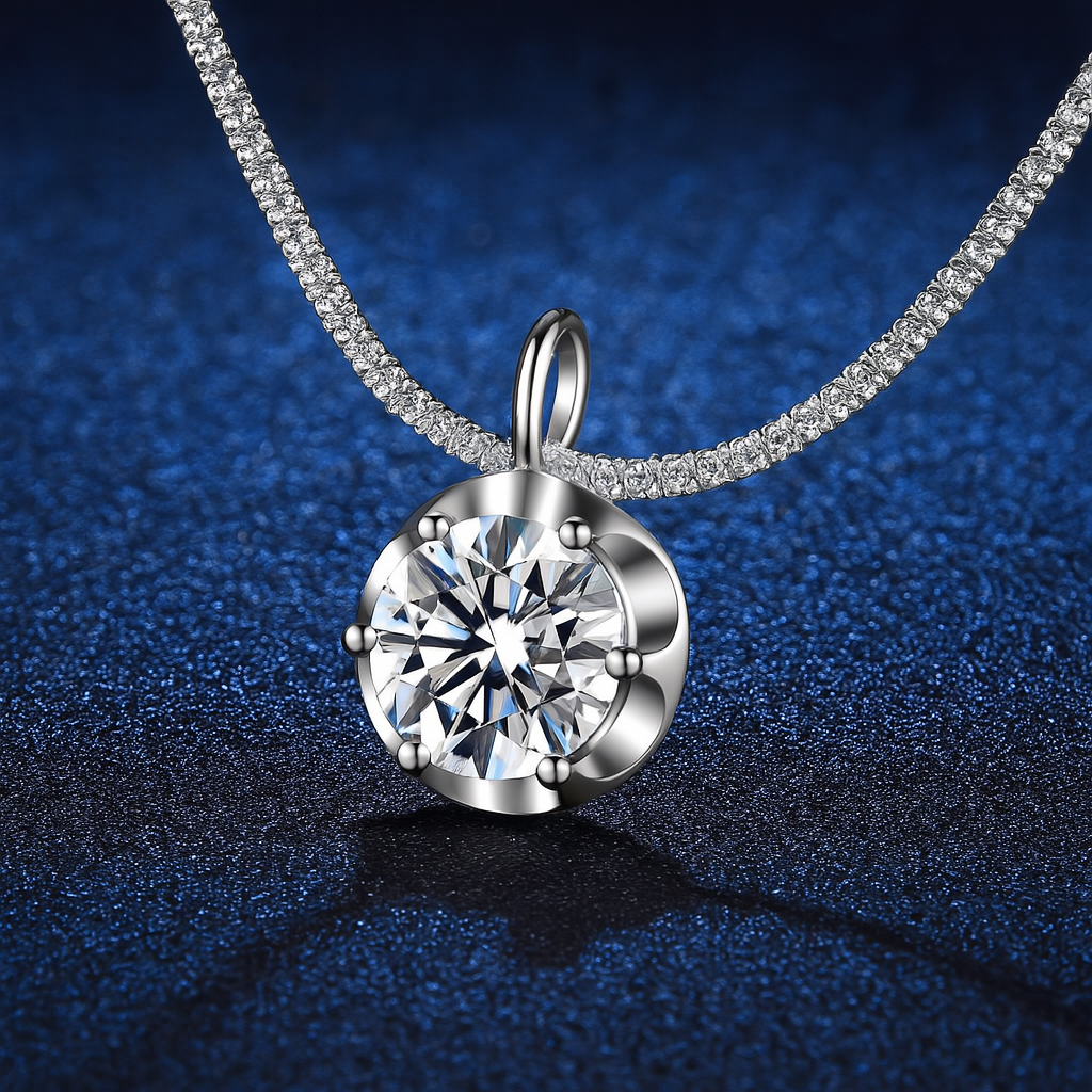 2ct Moissanite Necklace | 925 Silver by NeeTim