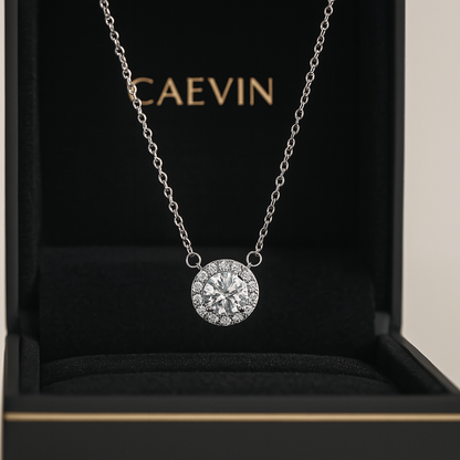 FEOBUR Moissanite Necklace | 1–3CT Certified Sparkle