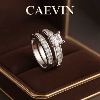 925 Sterling Silver Twin Zircon Rings – Elegance Multiplied