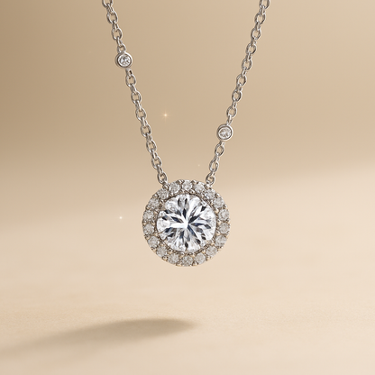 FEOBUR Moissanite Necklace | 1–3CT Certified Sparkle