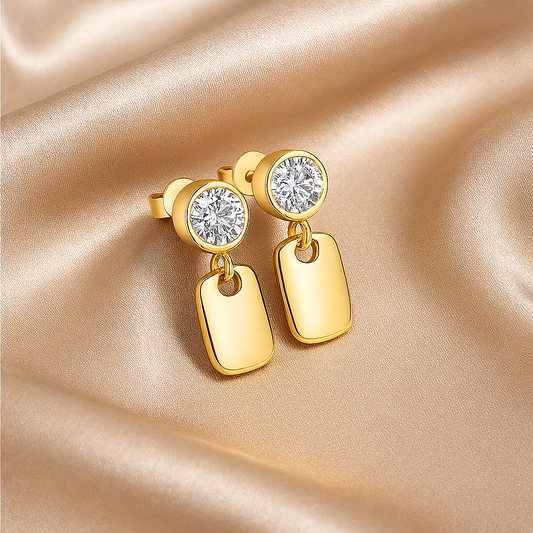 White Gold Moissanite Earrings – Round & Refined – Holiday Jewelry