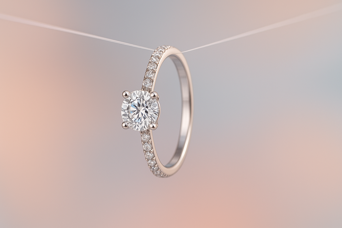 Luna 0.3CT Moissanite Ring – 925 Silver