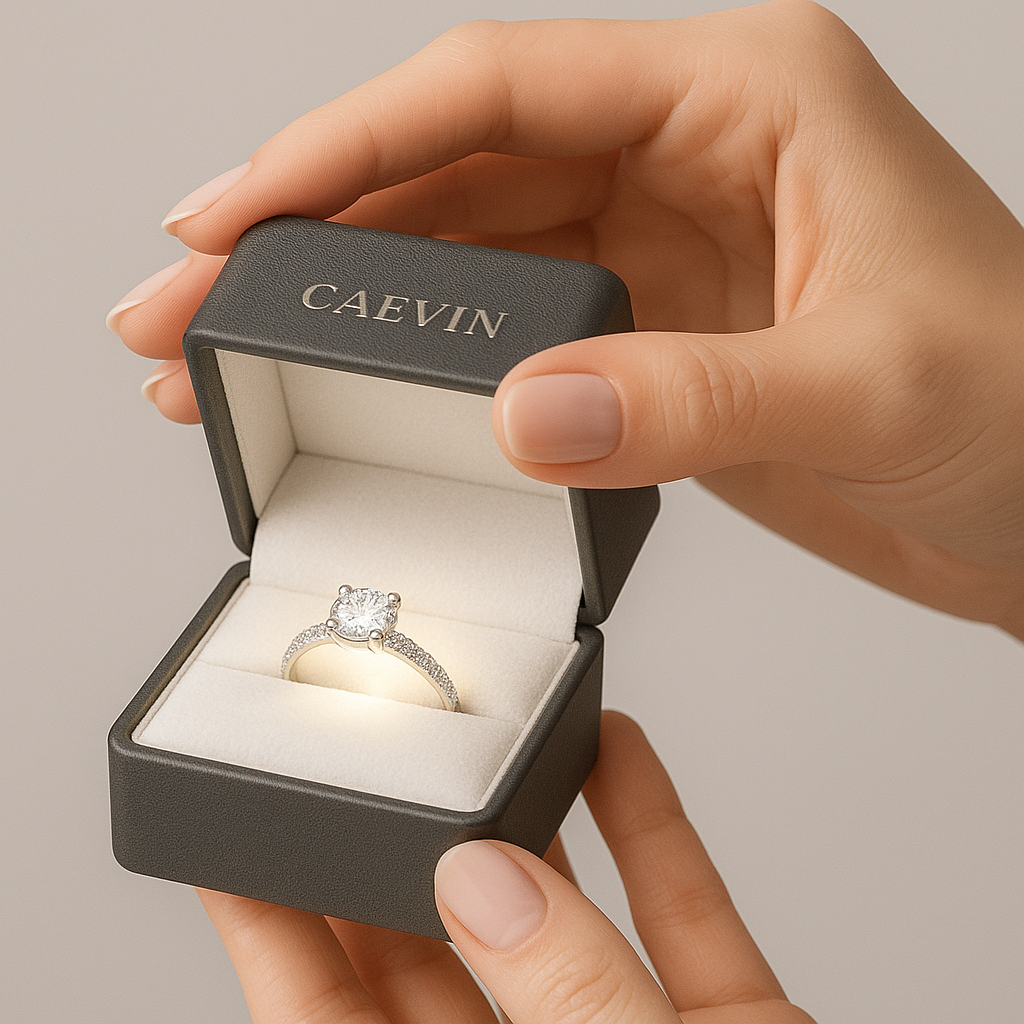Luna 0.3CT Moissanite Ring – 925 Silver
