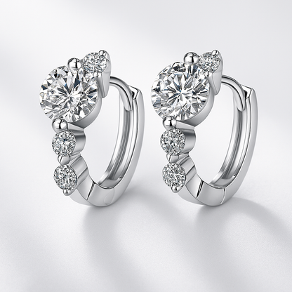 TFGLBU 1CT Moissanite Earrings – GRA – White Gold – Elegant Studs