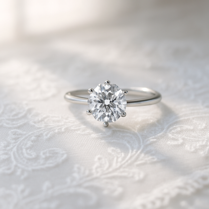 Minimalist Moissanite Engagement Band