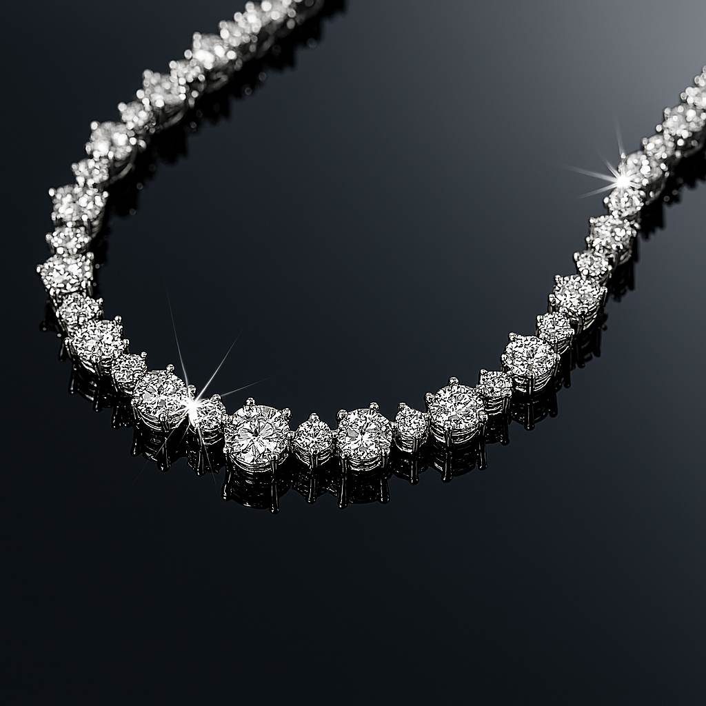 D Color Diamond Sunflower Bracelet – Premium White Gold Finish